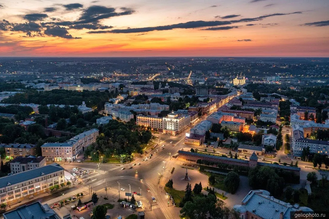 Панорама Смоленска на закате